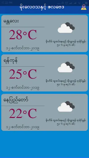 Myanmar Weather App screenshot 1