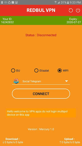 Red Bull VPN screenshot 2
