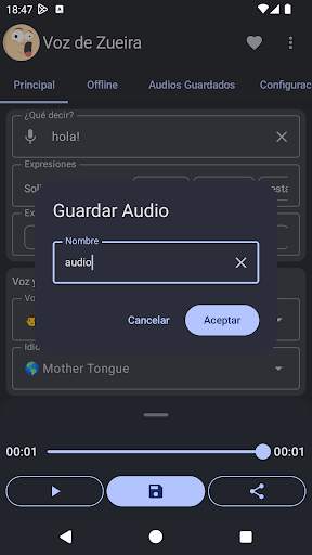 La Voz de Zueira - Texto a Voz screenshot 3