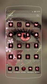 Pink Love Eye Theme screenshot 2