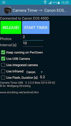 Camera Timer USB screenshot 1