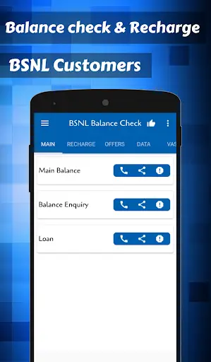 App for BSNL Recharge balance screenshot 1