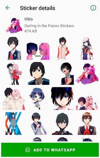 Darling in the Franxx Stickers for WhatsApp screenshot 8
