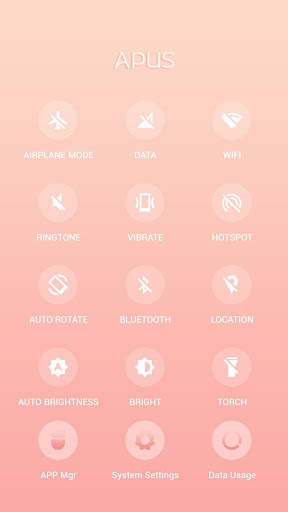Simple Apricot Pink APUS Launcher theme screenshot 3