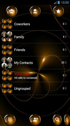 Dialer Theme Spheres Orange screenshot 6