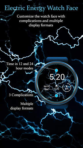Electric Energy Watch Face - Wear OS Smartwatch screenshot 2