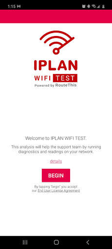 IPLAN WIFI TEST screenshot 1