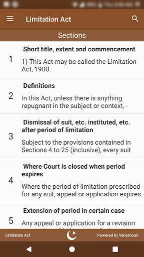 Limitation Act 1908 скриншот 5