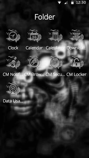 Hell Skull and Gun Theme 5 تصوير الشاشة