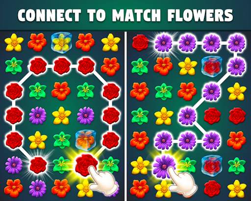Flower Match Game Flower Merge screenshot 1