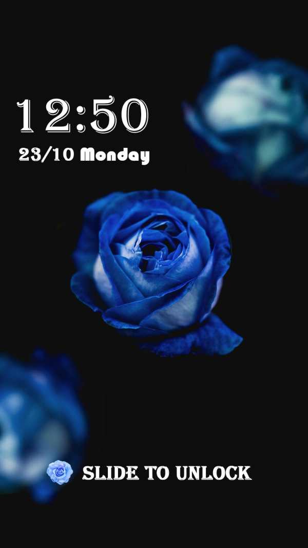 Blue Rose Theme – AppLock screenshot 3