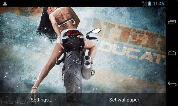 Racing Girl LiveWallpaper स्क्रीनशॉट 1
