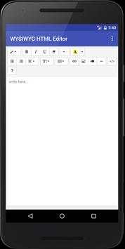 WYSIWYG HTML Editor скриншот 4