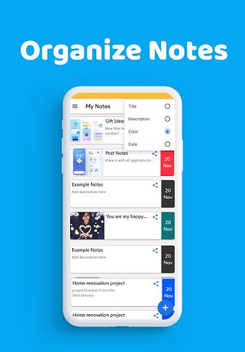 My Notes - Offline Colorful notes screenshot 2