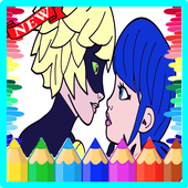 Coloring Ladybug &amp; Cat Noir icon