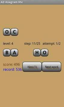 Anagram lite screenshot 2