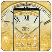 Gold Glitter Wall Clock Theme 1.1.1
