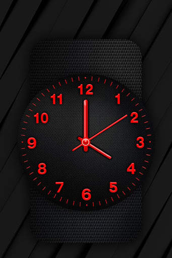 Red Analog Clock Live Wallpaper screenshot 1