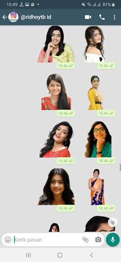 Sticker Wa Rashmika Mandanna WAStickerApps screenshot 4