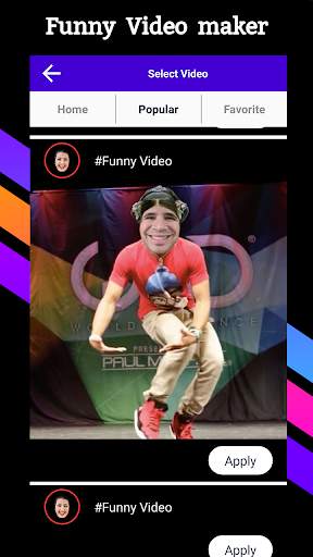 Funny Face Dance Video Maker with musics and songs screenshot 5
