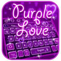 Beautiful Purple Love Hearts Keyboard Theme logo