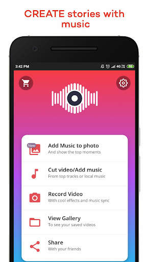 Music for insta, make short music videos screenshot 1