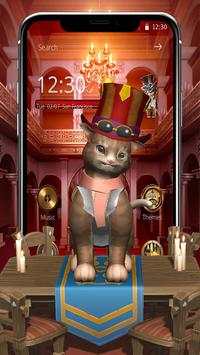 3D Steampunk Cute Cat Theme screenshot 1