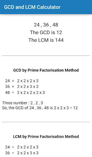 GCD and LCM Calculator   How to find screenshot 2