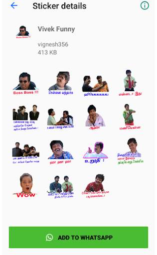 Vivek Whats Up Sticker App Tamil Stickers screenshot 3
