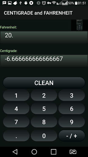 Centigrade and Fahrenheit Convertor ( °C & °F ) screenshot 7