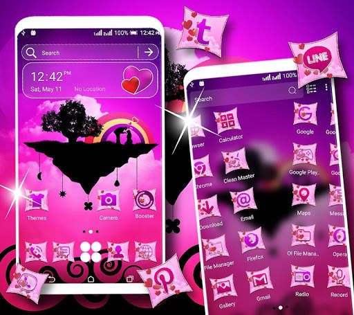 Couple On Sky Launcher Theme screenshot 2