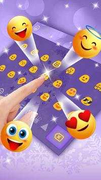 Purple Cute Kitty Cat Keyboard Theme 3 تصوير الشاشة