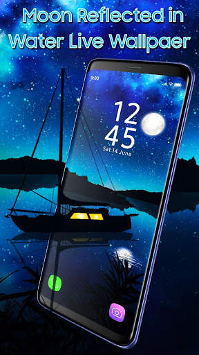 Moon Reflected in Water APUS Live Wallpaper screenshot 2