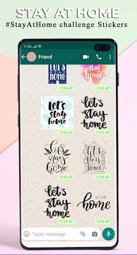 Stay At Home Challenge Sticker - WastickerApp 2021 screenshot 2