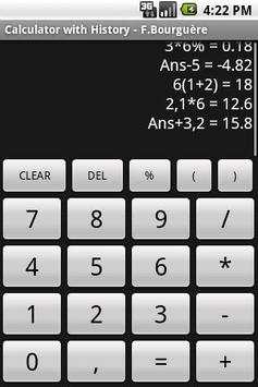 Calculator with History Tape screenshot 1