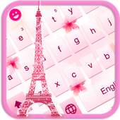 Theme Pink Eiffel Keyboard 10001003