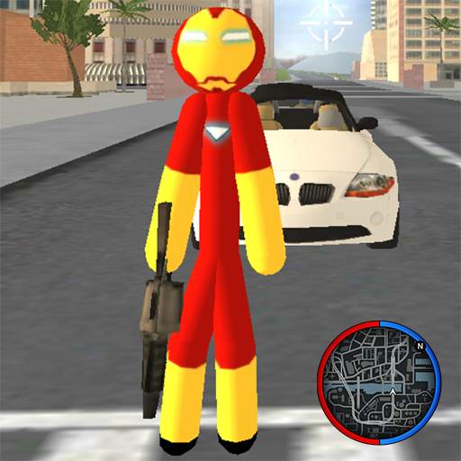 Iron Stickman Rope Hero Gangst 4.0