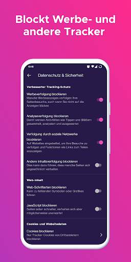 Firefox Klar Browser screenshot 3