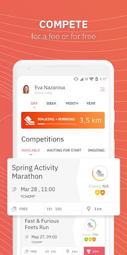 YChamp: Run tracker & Pedometer screenshot 3
