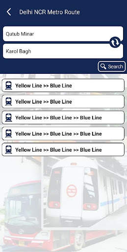Delhi Public Transport - Metro and DTC Bus Routes screenshot 3