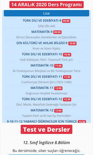 EBA TV canlı izle - Online Eğitim screenshot 6