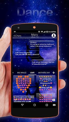 Dancing Emoji Keyboard Theme स्क्रीनशॉट 2