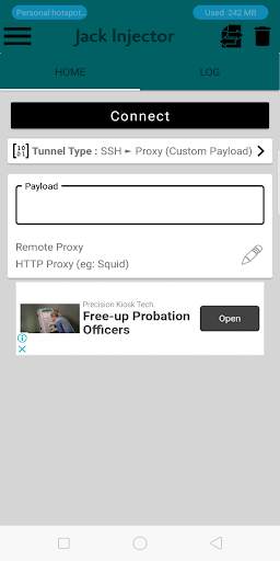 Jack Injector - (SSH/Proxy/VPN) screenshot 1