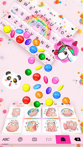 Color Candy Gravity Keyboard Background screenshot 3