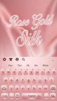 Beautiful Rose Gold Silk Keyboard screenshot 5