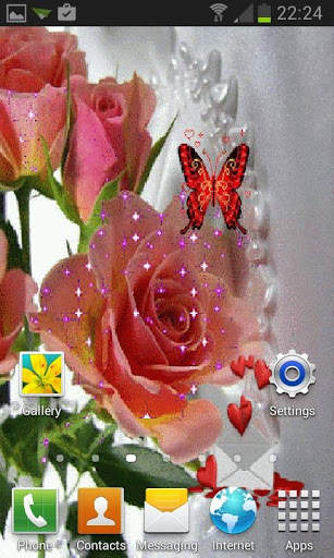Pink Rose Butterfly LWP screenshot 3