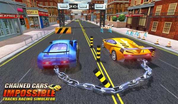 Chained Cars Impossible Tracks Racing Simulator screenshot 1