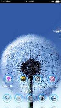 White Flower Theme C Launcher screenshot 3