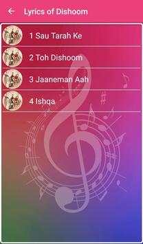 Dishoom Songs Lyrics screenshot 2