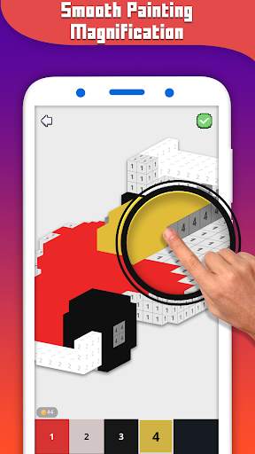 Tự làm câu đố Pixal cổ điển: Tô màu khối ngoại tuy screenshot 3